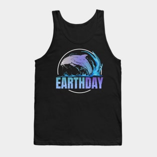 Logo Jumping Dolphin In The Waves For Earth Day Tank Top